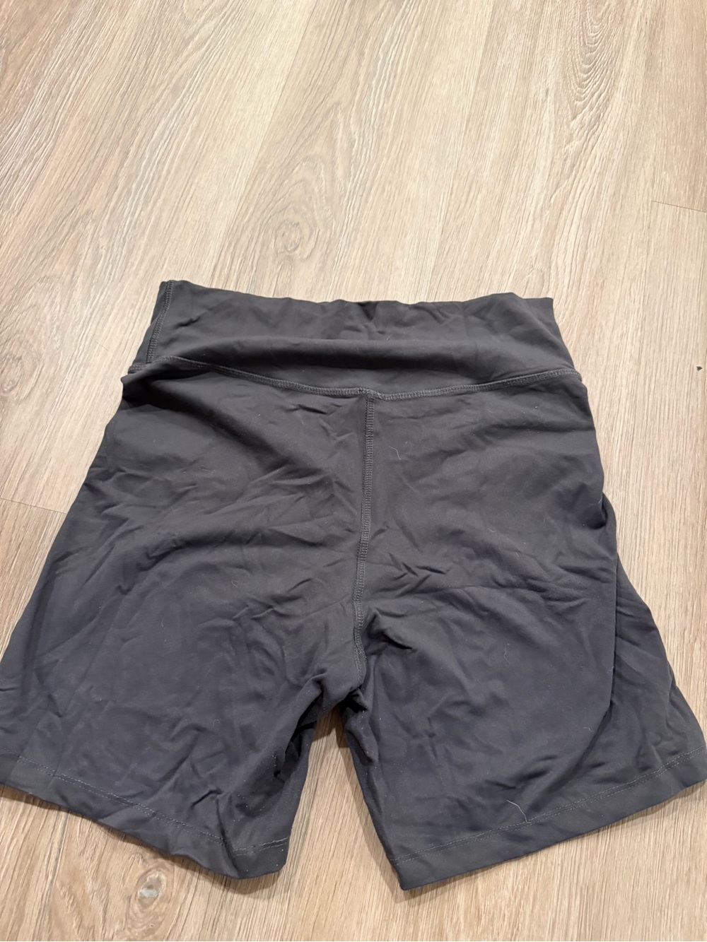 High-Rise Charcoal Grey Bike Shorts